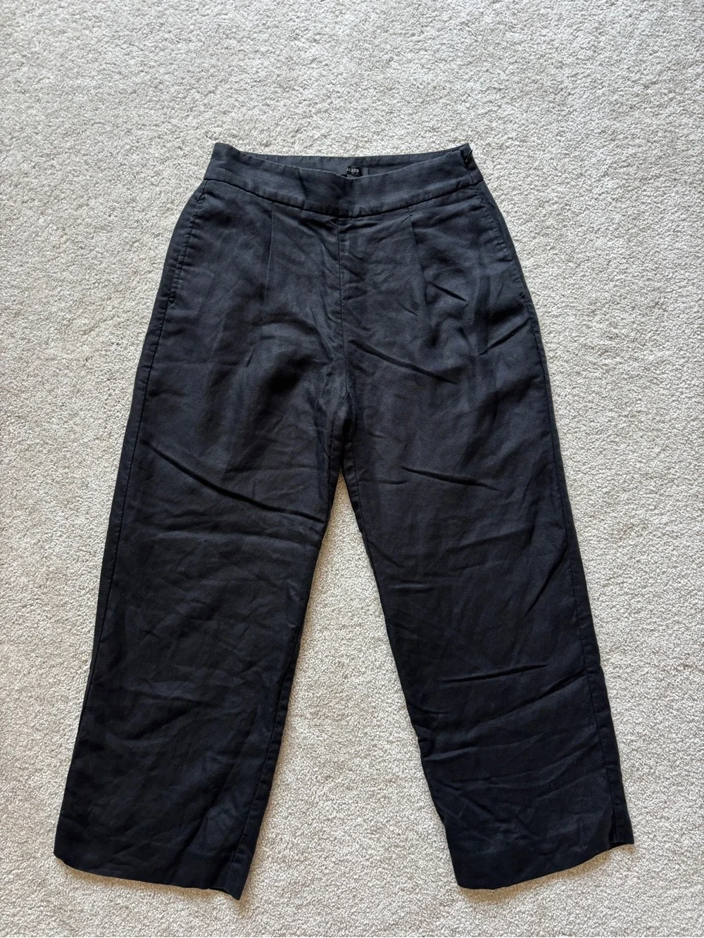 J.Crew High Rise Pleated Linen Blend Pant Size 0